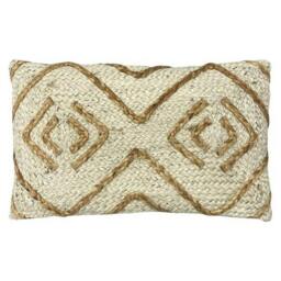 Rackhams Mynu Jute Braided Cushion Cover - Natural - One Size - Natural - 100% Jute - thumbnail 1