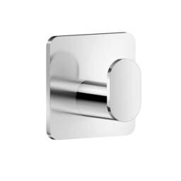 Rackhams Polished Stainless Steel Single Towel Hook (30 x 30mm) Self Adhesive Bathroom Wall Mounted