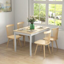 Rackhams Dining Table Farmhouse Kitchen Table w/ Wood Frame for Dining Room - thumbnail 2