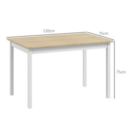 Rackhams Dining Table Farmhouse Kitchen Table w/ Wood Frame for Dining Room - thumbnail 4