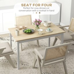 Rackhams Dining Table Farmhouse Kitchen Table w/ Wood Frame for Dining Room - thumbnail 5