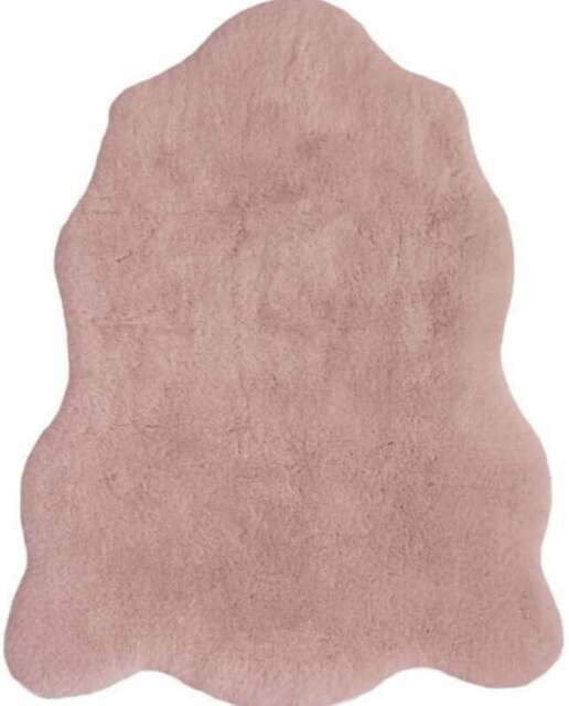 Rackhams Luxury Pink Faux Fur Rug - 70X90 cm