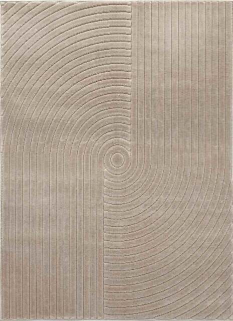 Rackhams Knot Beige Rug – Textured Striped Design - 160X230 cm - image 1