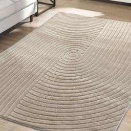 Rackhams Knot Beige Rug – Textured Striped Design - 160X230 cm - thumbnail 4