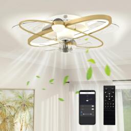 Rackhams Ceiling Fan with Light and Remote & App Control LED Ceiling Fan Light - Sliver - thumbnail 3