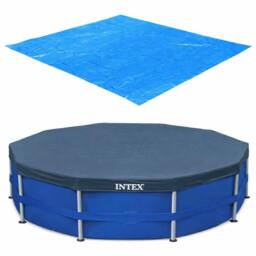 Rackhams 12 ft Pool Cover and 15.5 ft Ground Cloth – Protective Pool Cover with Heavy-Duty Base Mat - thumbnail 1