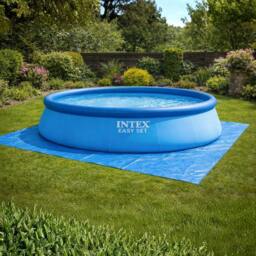 Rackhams 12 ft Pool Cover and 15.5 ft Ground Cloth – Protective Pool Cover with Heavy-Duty Base Mat - thumbnail 2