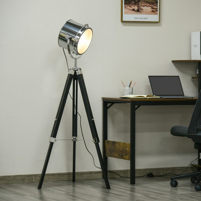 Rackhams Industrial Style Adjustable Tripod Floor Lamp, Searchlight - image 1
