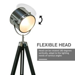 Rackhams Industrial Style Adjustable Tripod Floor Lamp, Searchlight - thumbnail 5