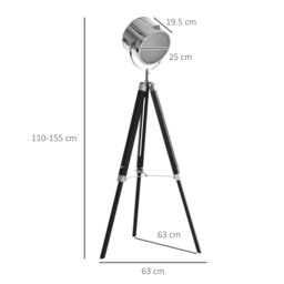 Rackhams Industrial Style Adjustable Tripod Floor Lamp, Searchlight - thumbnail 3