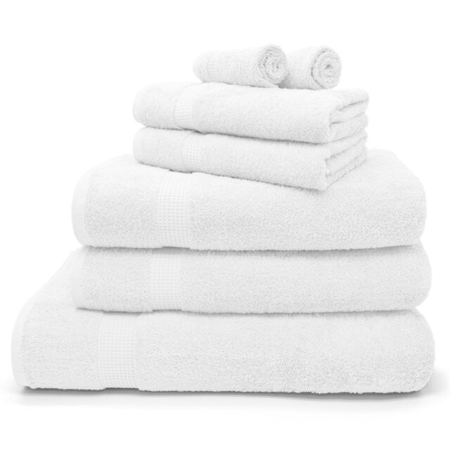 Rackhams Luxury Egyptian Cotton Towels 550gsm White - White - Hand towel