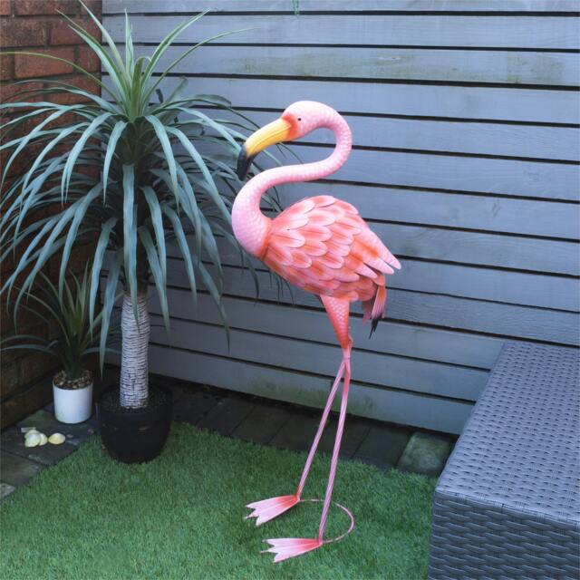 Rackhams Metal Flamingo Garden Ornament 89cm Height