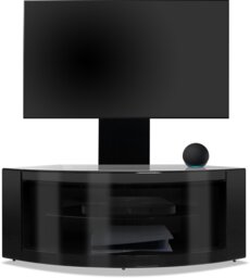 "Rackhams PANGEA Gloss Black Beam-Thru Curved True-Corner 32""-50"" TV Cabinet with Mounting Arm" - thumbnail 5