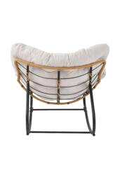 Rackhams Fleece Fabri Modern Rocking Chair with Cushion - Orange - thumbnail 5