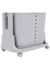 Rackhams 3-Tier Detachable Laundry Basket Fruit Vegetable Storage Rack Kitchen Trolley Cart with Wheels - Grey - thumbnail 5