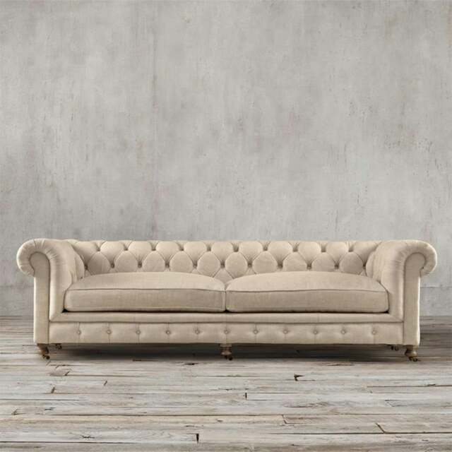 Rackhams ChicComfort Two Seater Sofa, Velvet - White - Two Seater 210cm - image 1