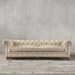 Rackhams ChicComfort Two Seater Sofa, Velvet - White - Two Seater 210cm - thumbnail 1