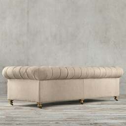 Rackhams ChicComfort Two Seater Sofa, Velvet - White - Two Seater 210cm - thumbnail 3