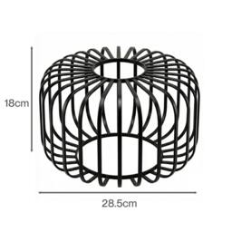 Rackhams Industrial Ceiling Pendant Light Shade Black Metal Cage Lamp Shade 28.5cm - thumbnail 3
