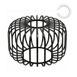 Rackhams Industrial Ceiling Pendant Light Shade Black Metal Cage Lamp Shade 28.5cm - thumbnail 1