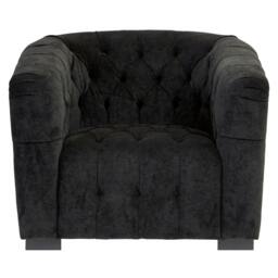 Rackhams Fenton Black Fabric Armchair - thumbnail 2