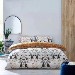 Rackhams Tiger Fish Botanical Duvet Cover Set - Multicoloured - King - Multicoloured - 50% Cotton/50% Polyester - thumbnail 3