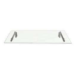 Rackhams Glass Door Canopy & Brackets - 120cm W x 80cm D - thumbnail 3