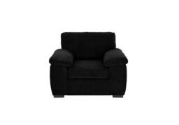 Rackhams Amalfi Jumbo Cord Fabric Armchair in Black - Black