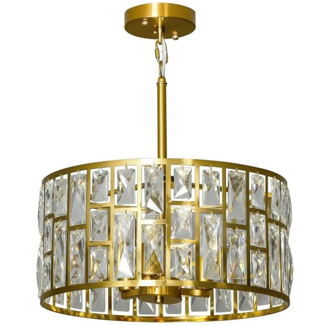 Rackhams 72 Glass Crystallite Chandelier - Gold-Tone