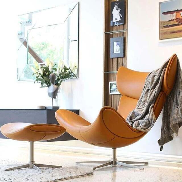 Rackhams Imola Chair And Ottoman, Star Legs & Frame Legs - Yellow - Star Legs - image 1