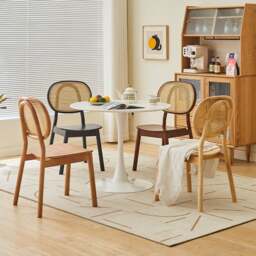 Rackhams Fanny Dining Chair, Rattan - D Black - thumbnail 5