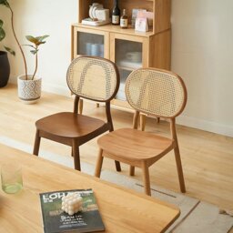 Rackhams Fanny Dining Chair, Rattan - D Black - thumbnail 2