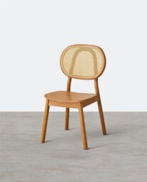 Rackhams Fanny Dining Chair, Rattan - D Black - thumbnail 1