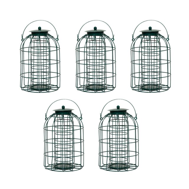 Rackhams Pack of 5 Wild Bird Fat Ball Feeder with Squirrel Guard - image 1