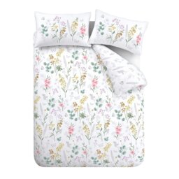 Rackhams Emilia Floral Reversible Duvet Cover Set - White / Green - King - thumbnail 5