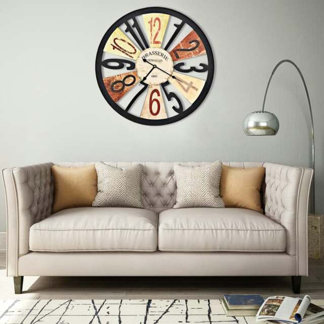 Rackhams Wall Clock Metal 60 cm Multicolour