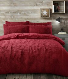 Rackhams Alaska Shaggy Faux Fur Fluffy and Warm Fleece Duvet Cover Set - Cream - Single - thumbnail 6