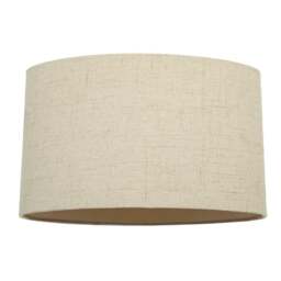 Rackhams Contemporary and Sleek Taupe Stitched Effect Linen Fabric Oval Lamp Shade