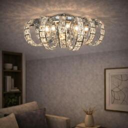 Rackhams Shakira Polished Chrome & Crystal LED Wall Light - thumbnail 1