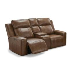 Rackhams Barcino Leather Look Electric Reclining Sofa Suite 3 + 2 USB Charging - Grey - thumbnail 3