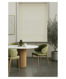 Rackhams Cream PVC Venetian Blind 152cm Drop (25mm Slats) - 55cm - thumbnail 5