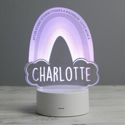 Rackhams Personalised Rainbow LED Colour Changing Night Light - thumbnail 1