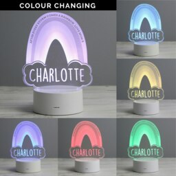 Rackhams Personalised Rainbow LED Colour Changing Night Light - thumbnail 2