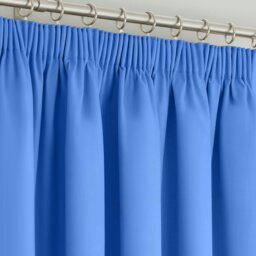Rackhams Manhattan Pencil Pleat Blackout Curtains - 163cm x 228cm - Blue