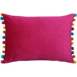 Rackhams Fiesta Rectangle Cushion Cover - Hot Pink/Multi - 35 x 50cm - Hot Pink/Multi - 100% Polyester