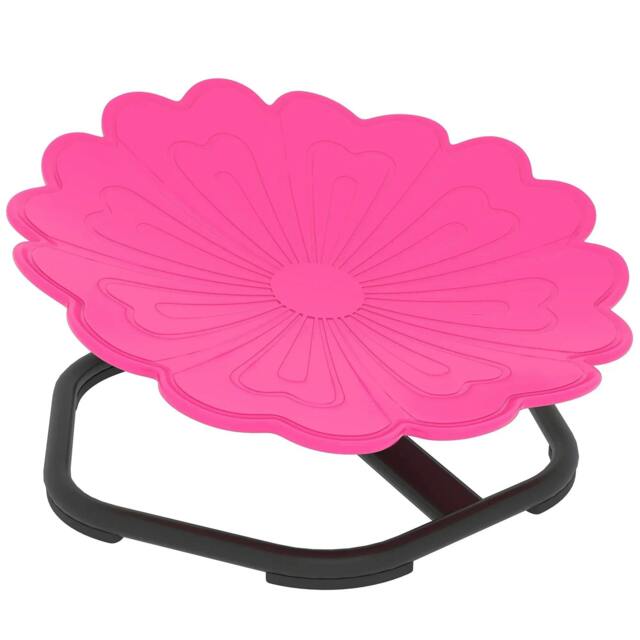 Rackhams Flower-Shaped Sensory Spinning Chair with Non-Slip Base for Balance/Coordination, Pink - Pink