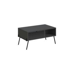 Rackhams Naive Anthracite Grey UV Pattern Coffee Table (W) 103cm - Anthracite - thumbnail 3