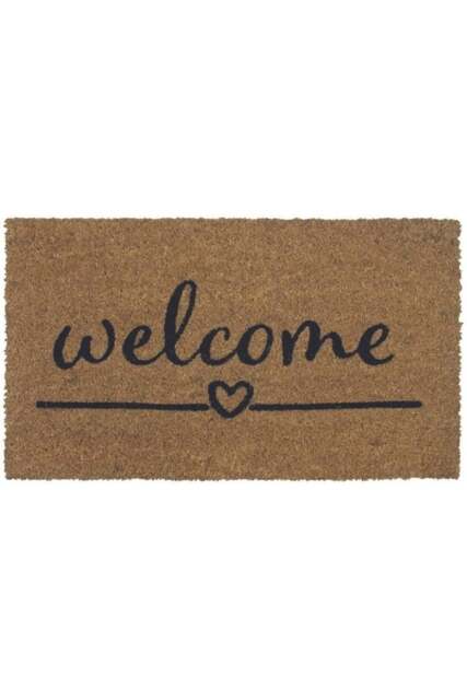 Rackhams Welcome Heart Coir Doormat Gainsborough 40x70 cm - image 1