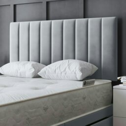 Rackhams Amelia Divan Bed with Upholstered Headboard - Two Drawers - Silver - Double - thumbnail 3