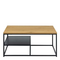 Rackhams Gila Coffee Table with Open Shelf in Oak - 1 - Natural - Brown - thumbnail 2